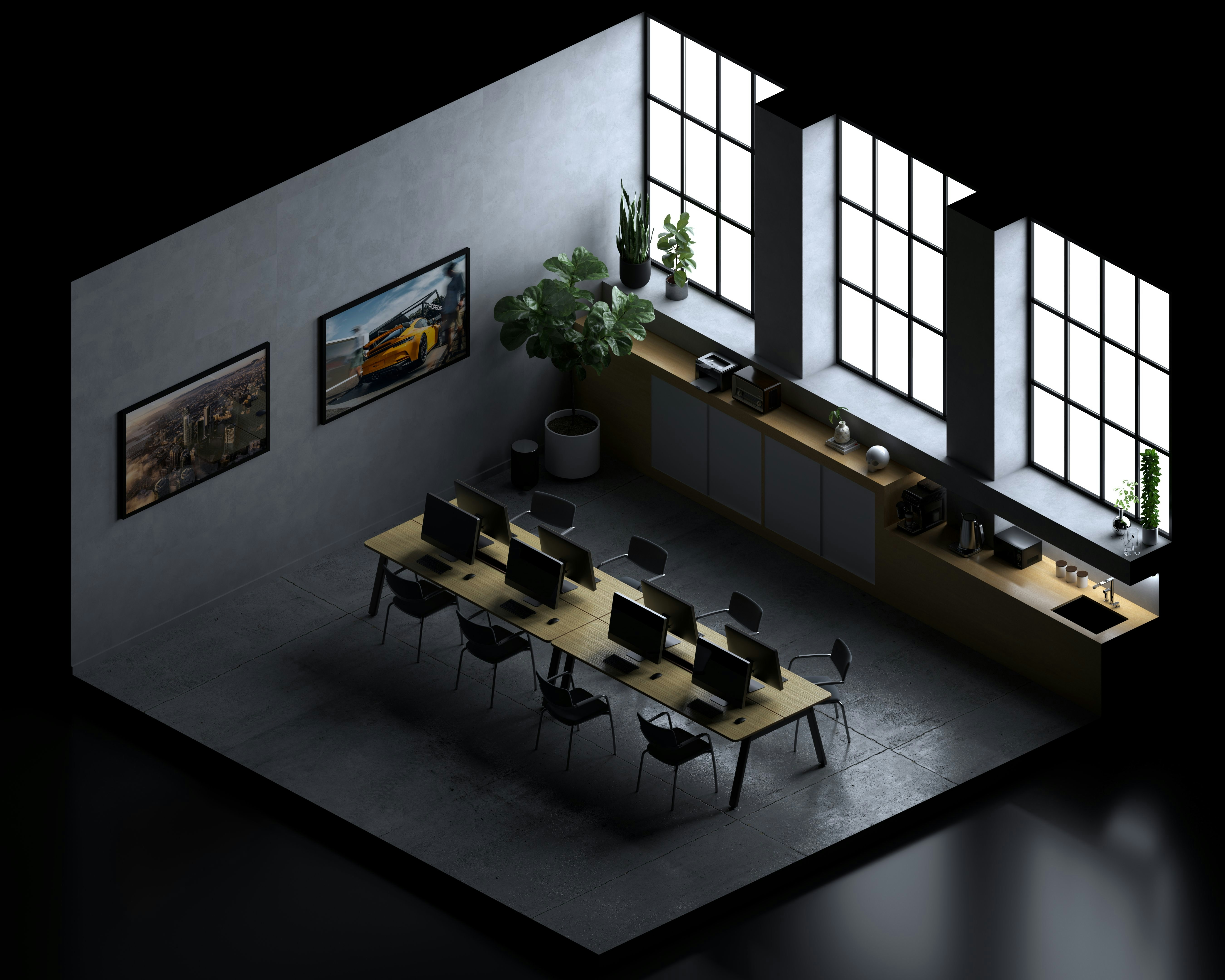 アラスカの雄大な自然を背景に、トナカイが佇んでいる様子